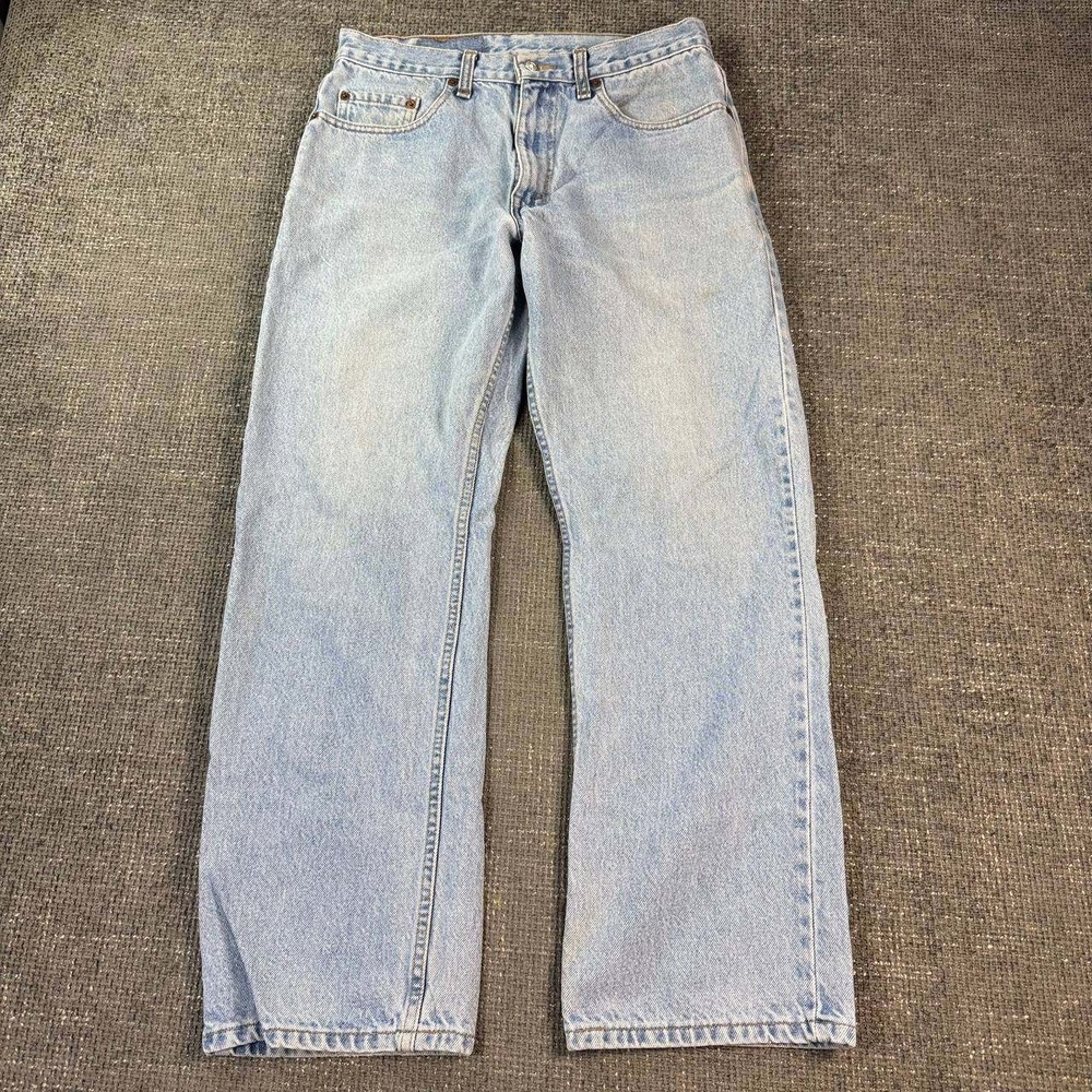 Levis 528 Metro Fit Jeans Mens 30x28 Light Wash Blue Vintage 90s Straight Leg